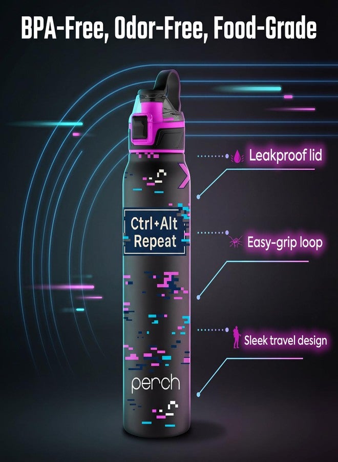 Perch Apex Hot and Cold Stainless Steel Water Bottle 740ml | Triple-Layer Vacuum Insulated 3D Printed Bottle | ISI Certified, Leakproof & BPA-Free | Gift for Men & Women | Reboot Mode Pink - Image 3